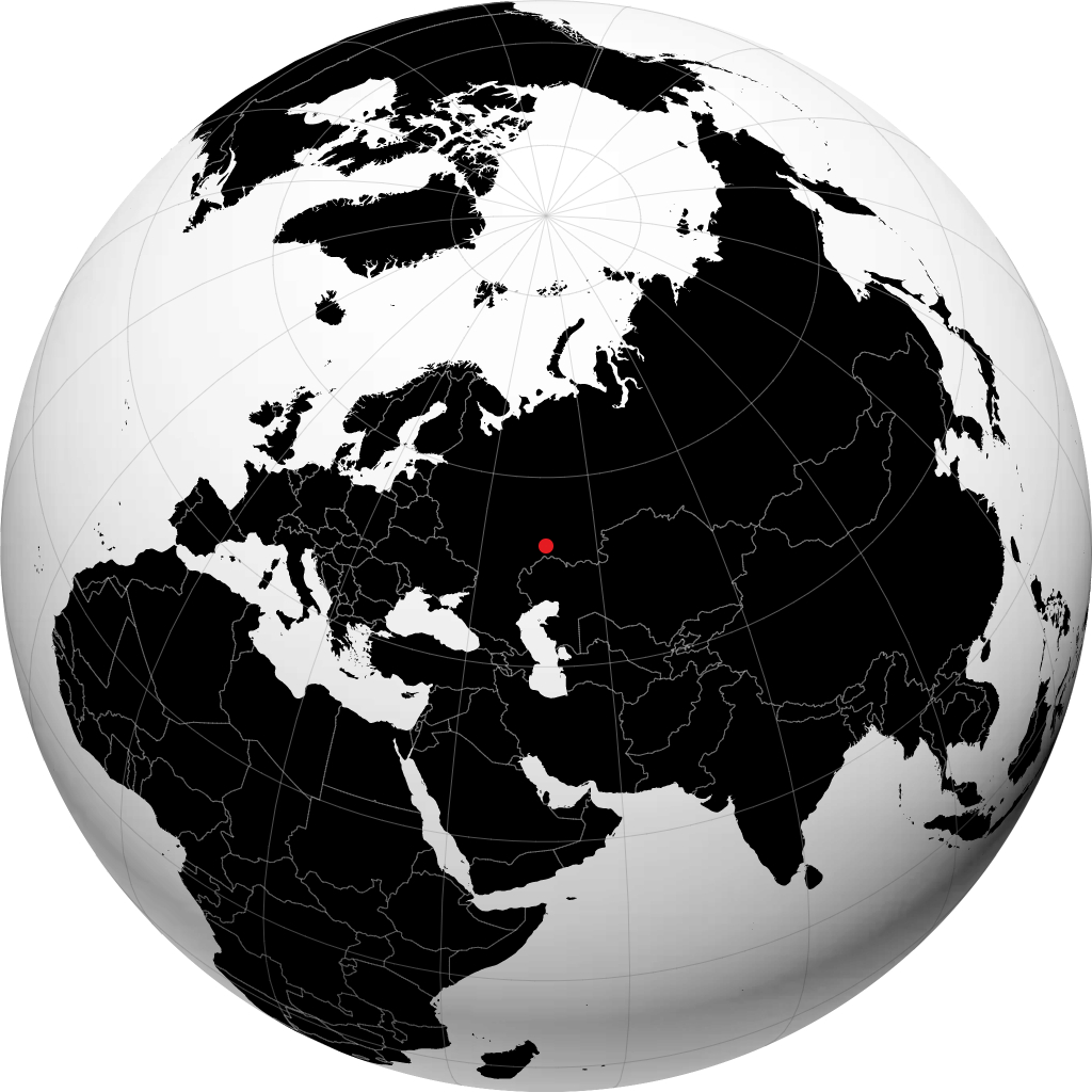 Neftegorsk auf dem Globus