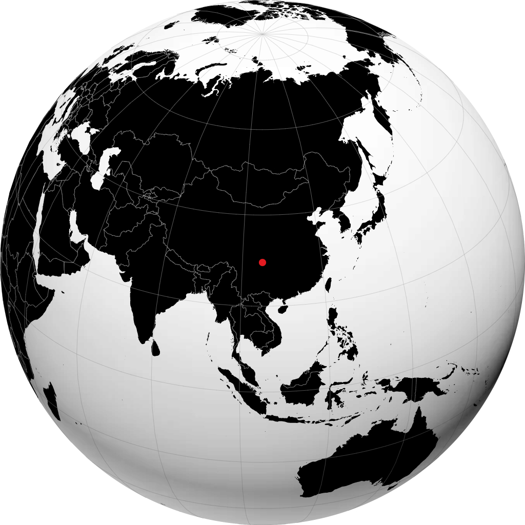 Neijiang auf dem Globus