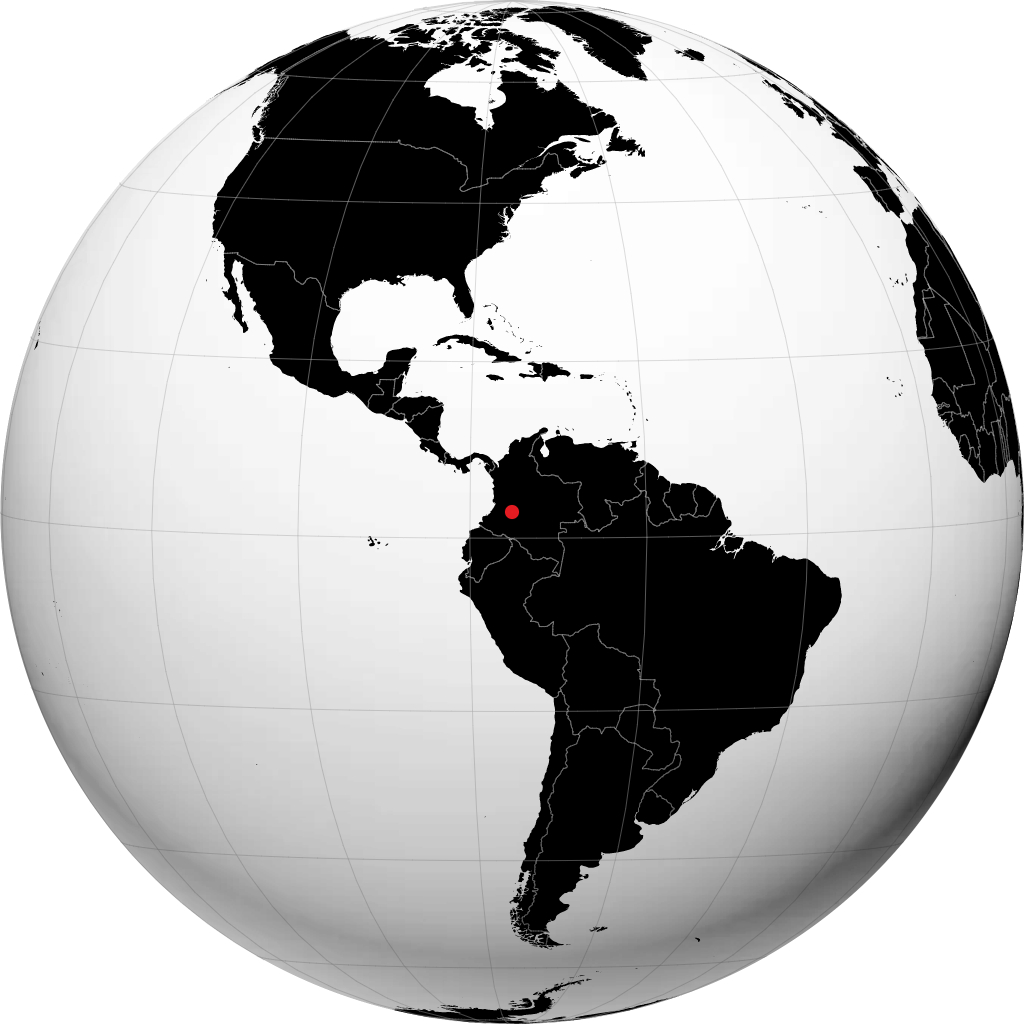 Neiva auf dem Globus