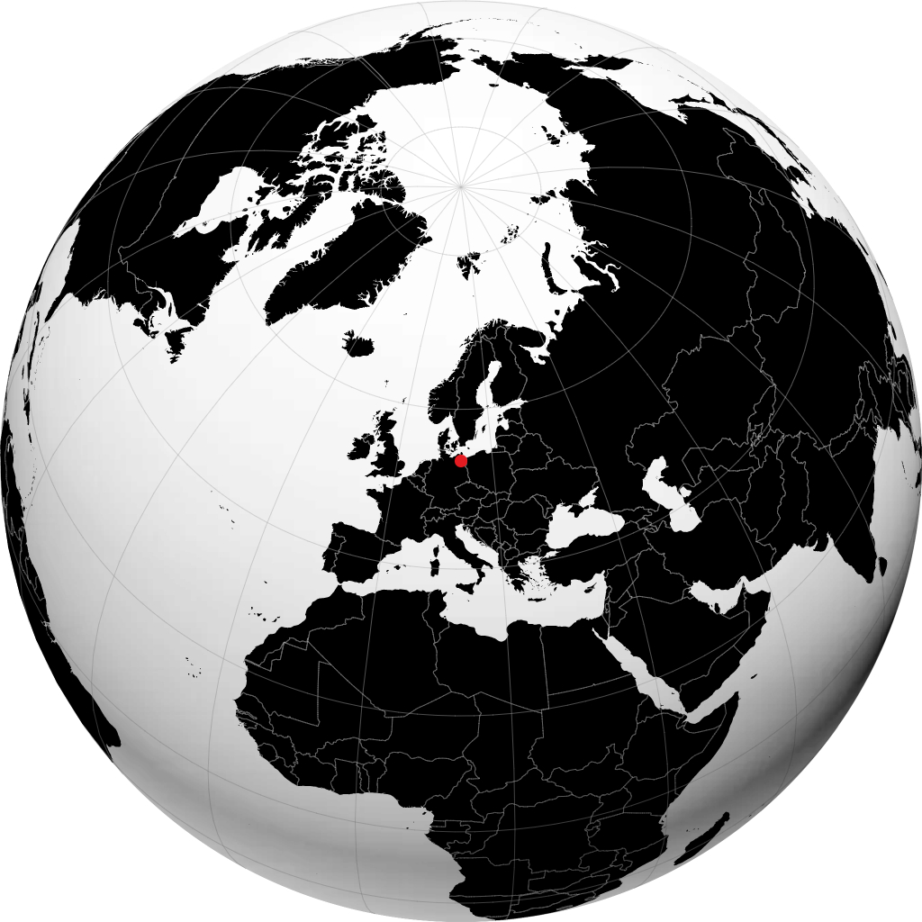 Neubrandenburg auf dem Globus