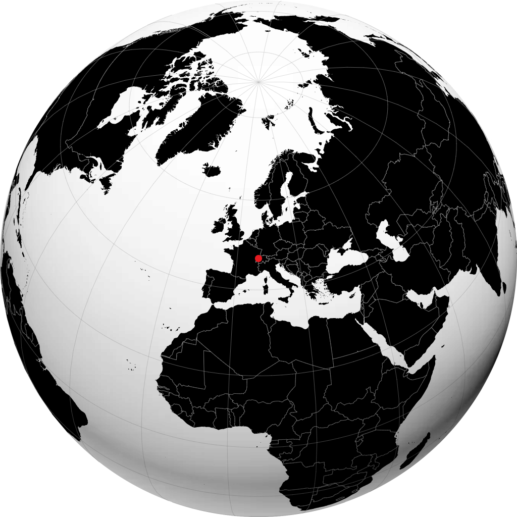 Neuenburg auf dem Globus