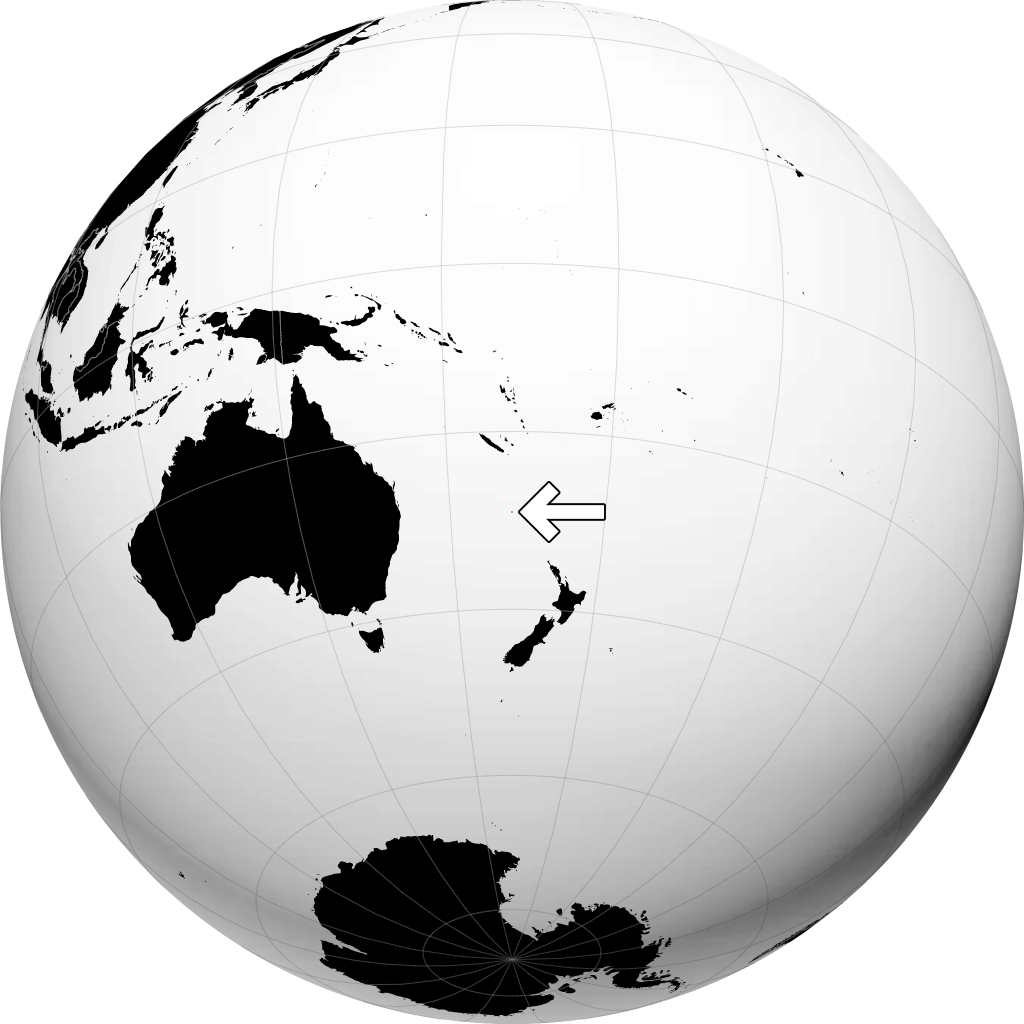 Norfolkinsel auf dem Globus