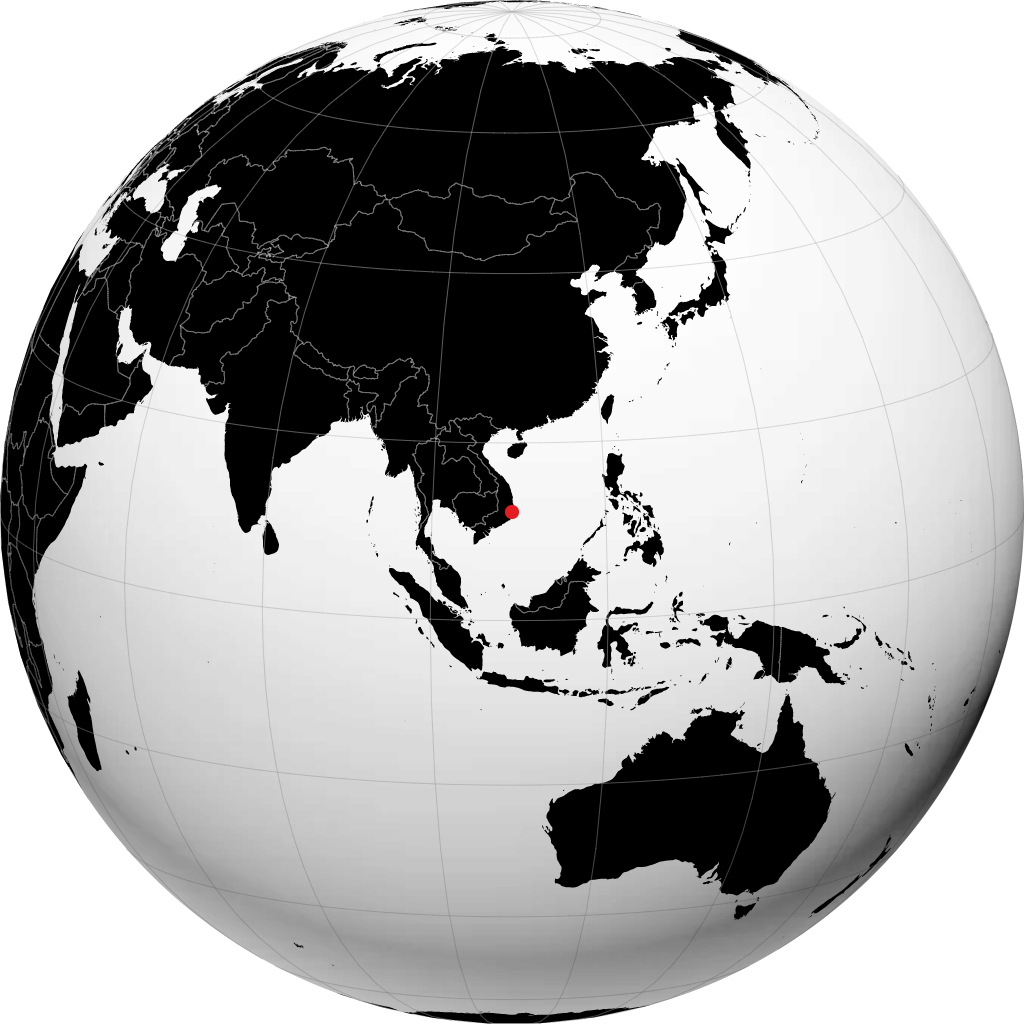 Nha Trang auf dem Globus