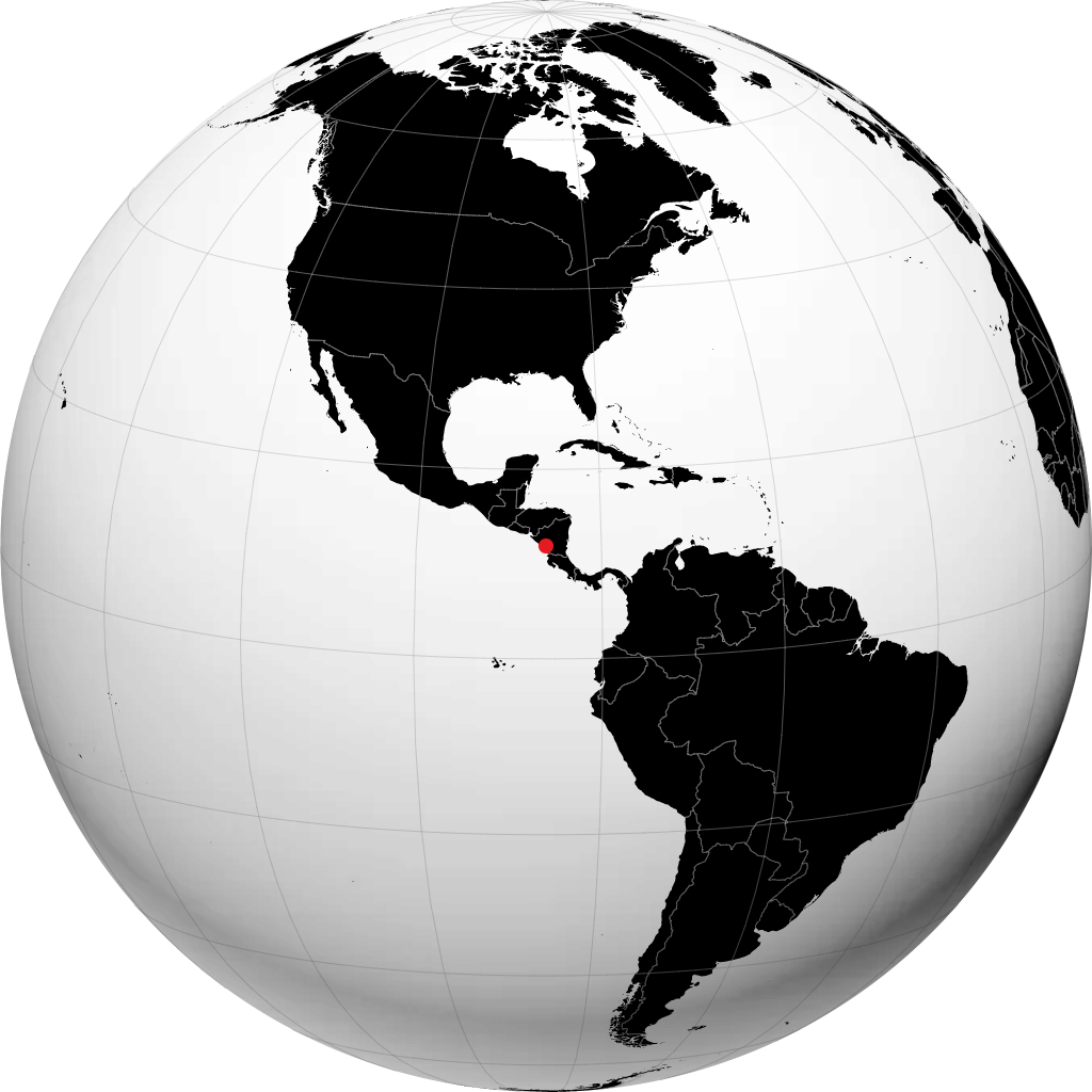 Granada auf dem Globus