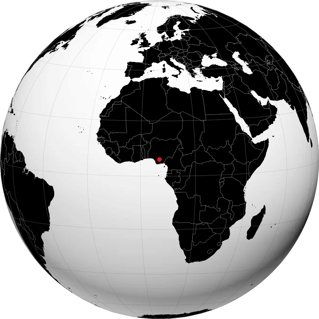 Nnewi auf dem Globus