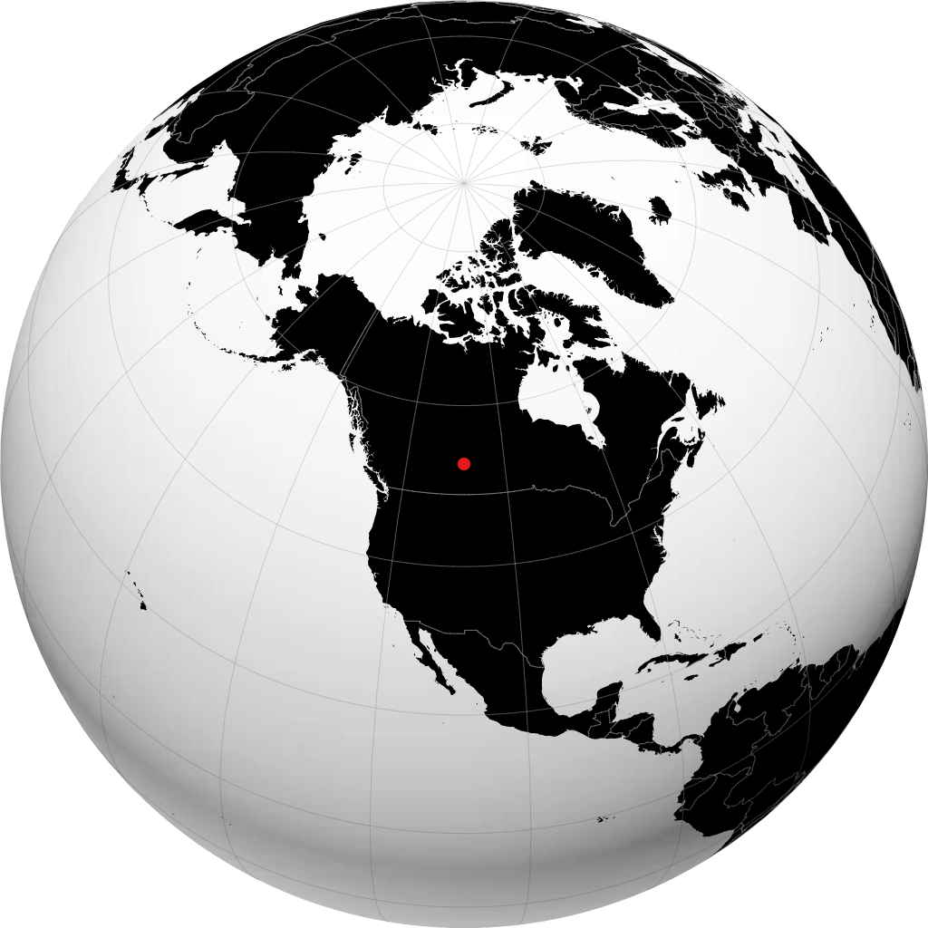 North Battleford auf dem Globus