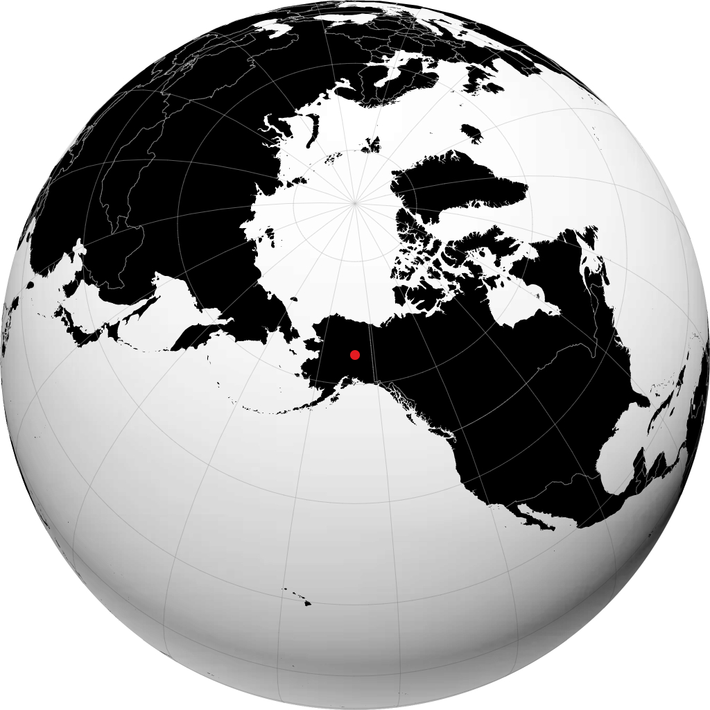 North Pole auf dem Globus