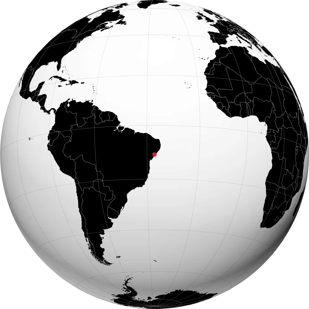 Nossa Senhora do Socorro auf dem Globus