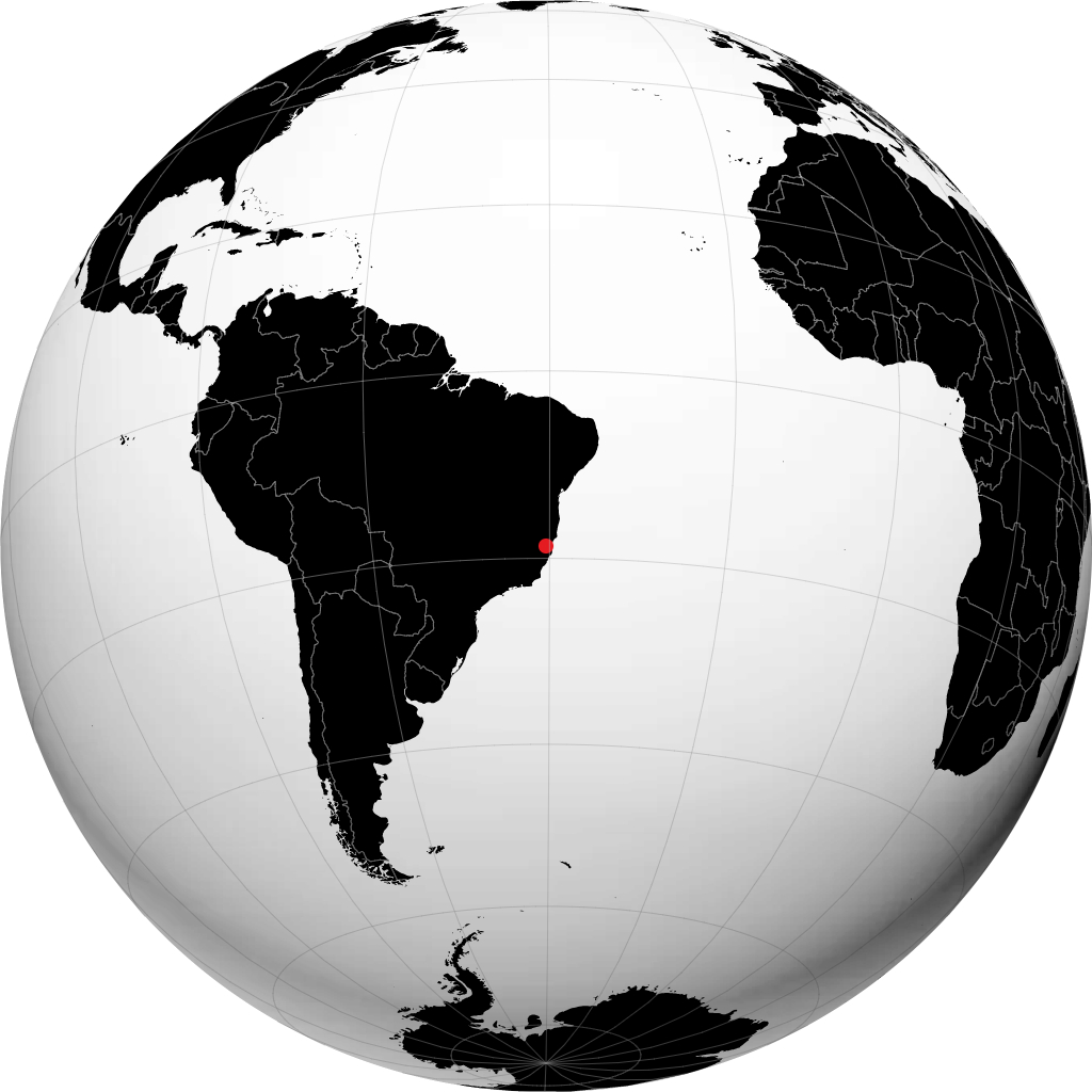 Nova Venécia auf dem Globus