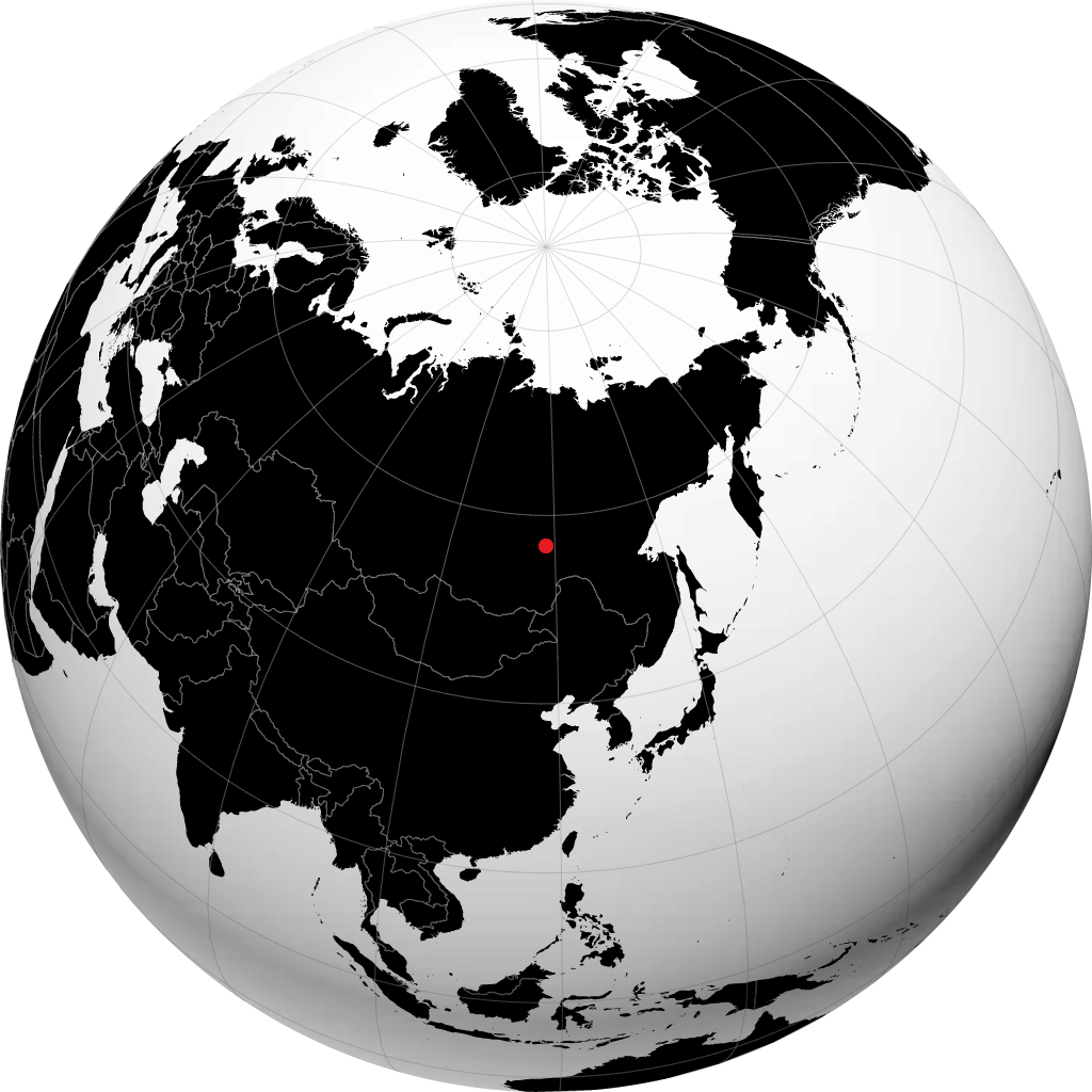 Novaya Chara auf dem Globus