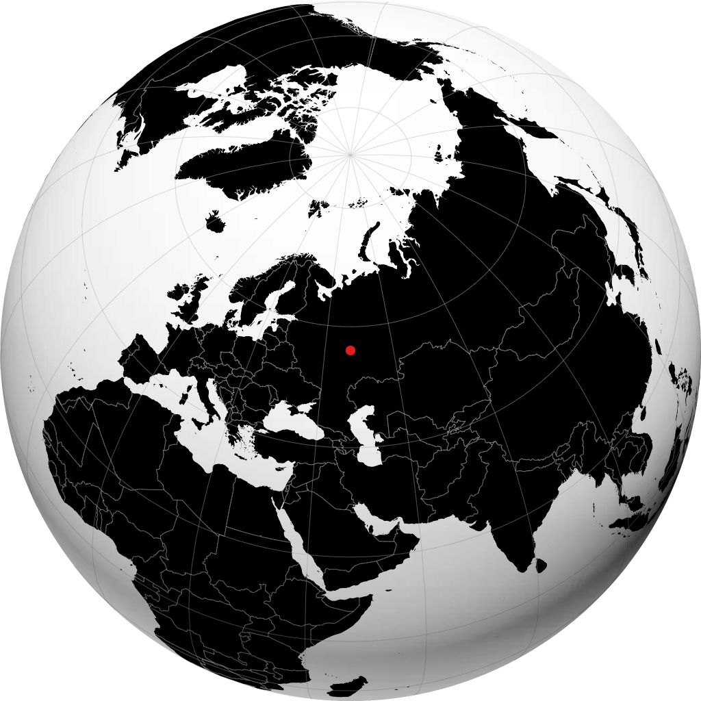 Novocheboksarsk auf dem Globus