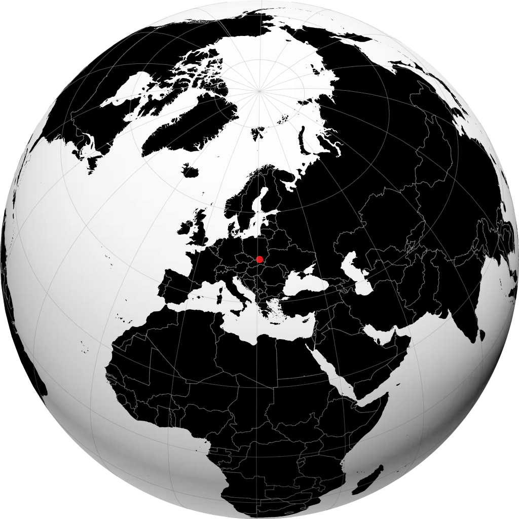 Nowy Sącz auf dem Globus