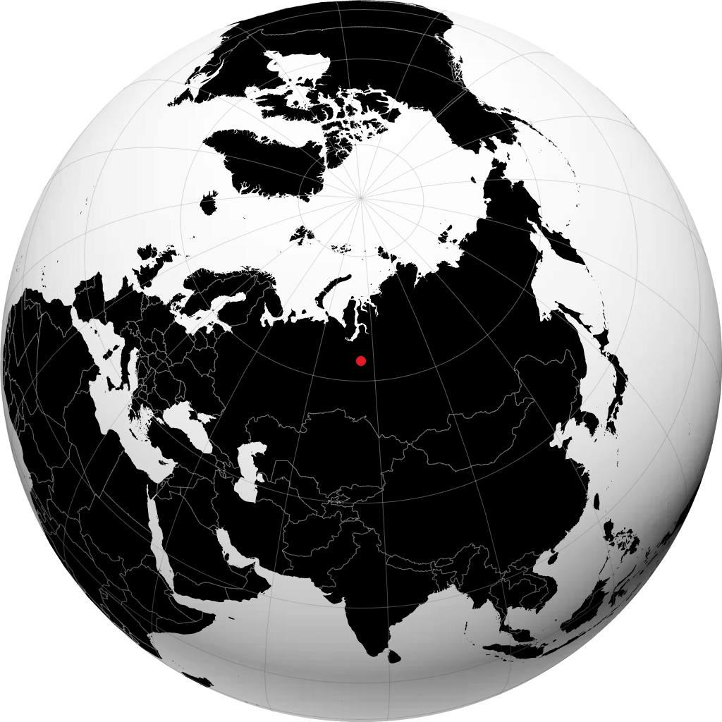 Noyabrsk auf dem Globus