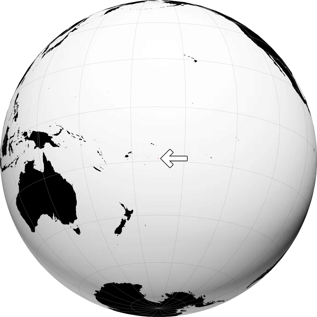 Niue auf dem Globus
