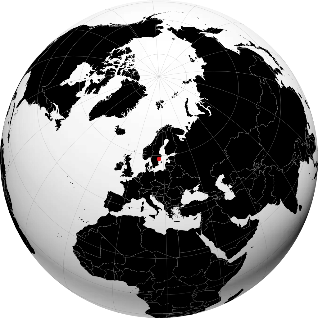Nyköping auf dem Globus