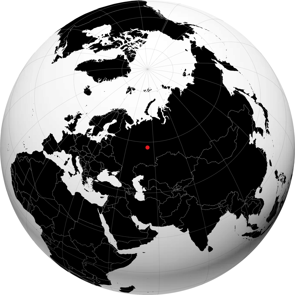 Nytwa auf dem Globus