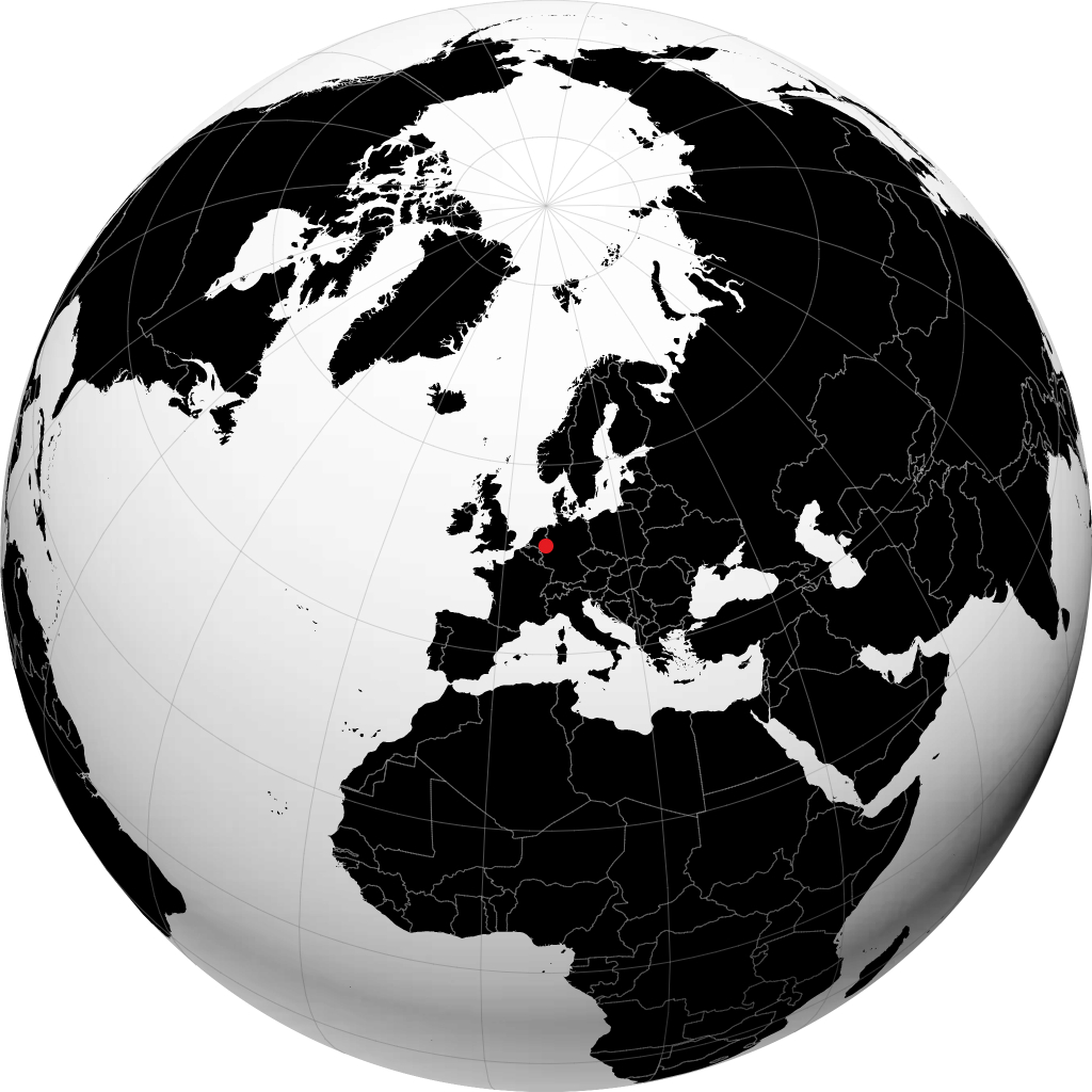 Oberhausen auf dem Globus