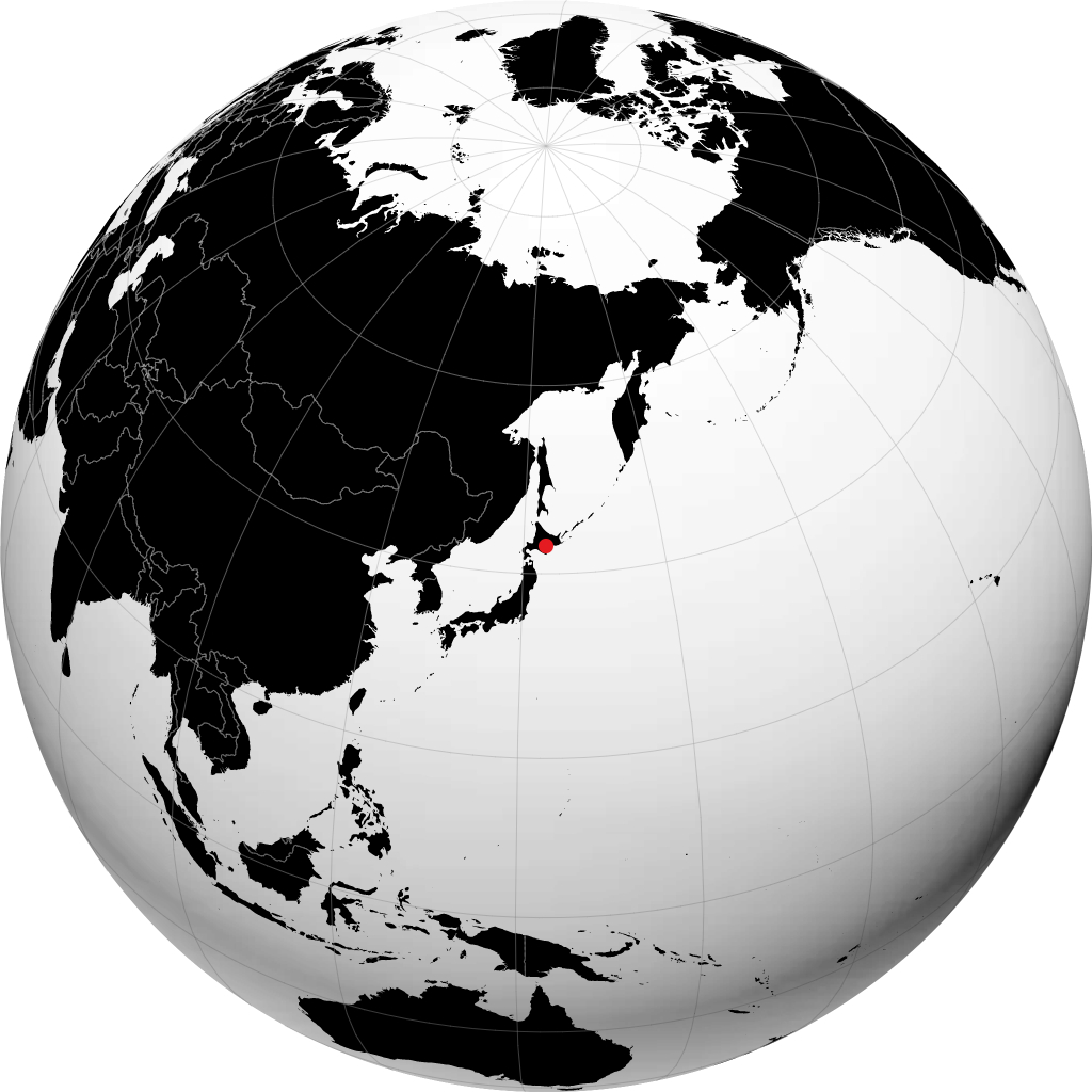 Obihiro auf dem Globus