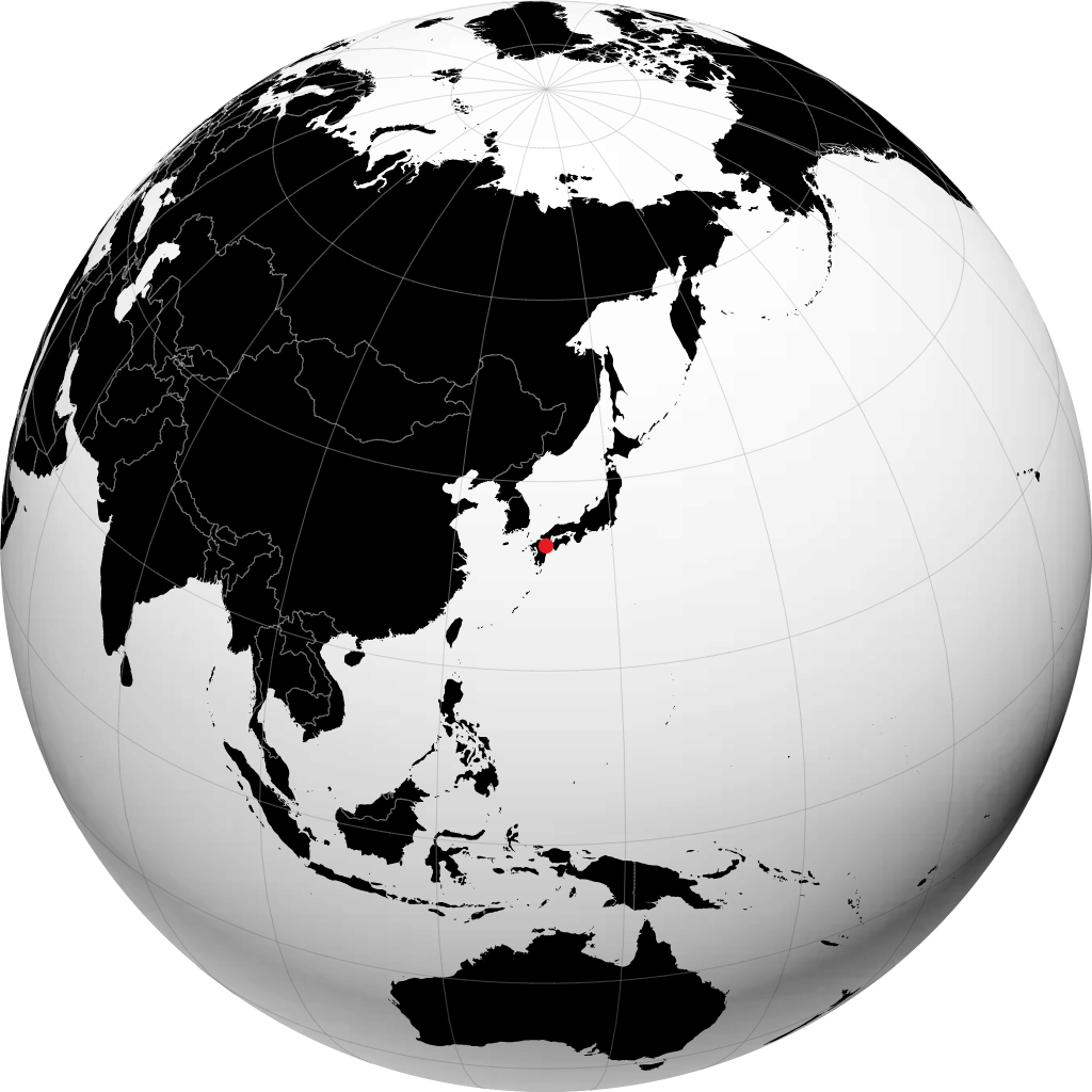 Ōita auf dem Globus