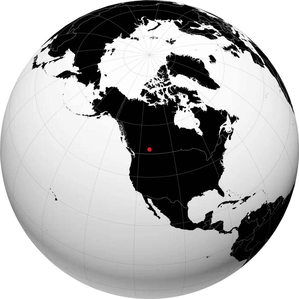 Okotoks auf dem Globus