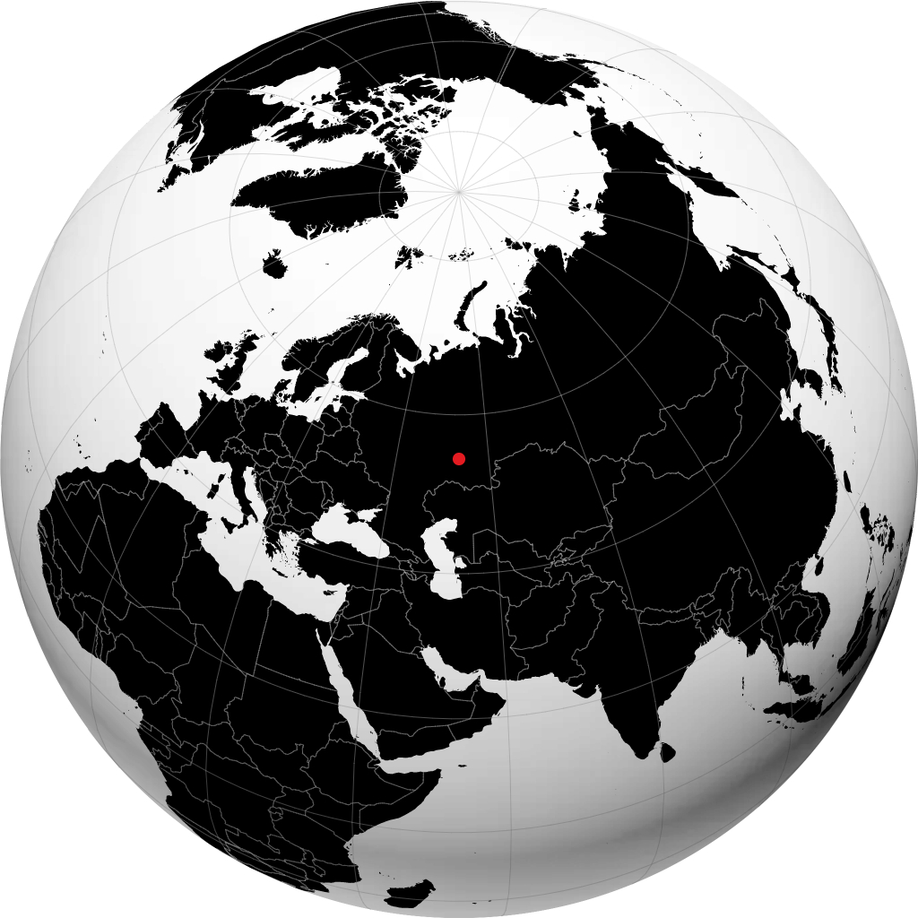 Oktyabrskiy auf dem Globus