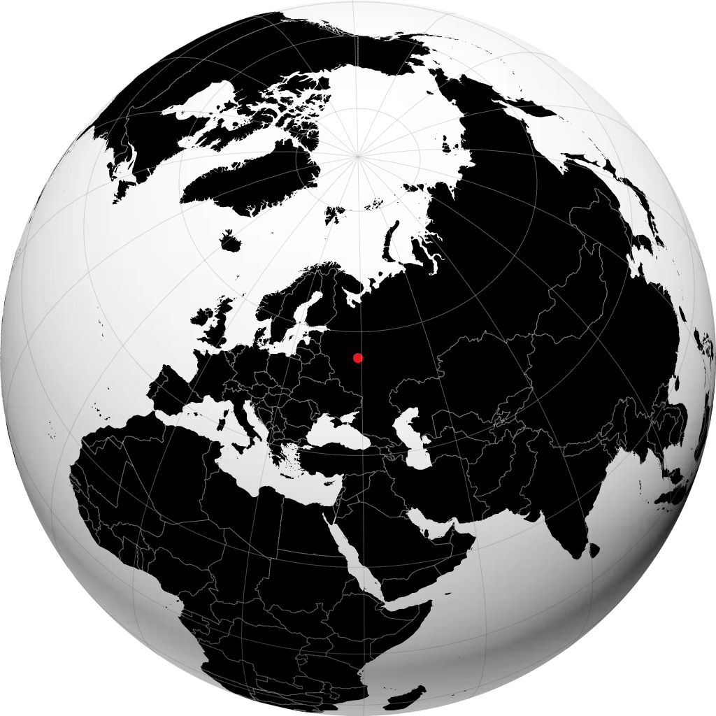 Orekhovo-Zuyevo auf dem Globus