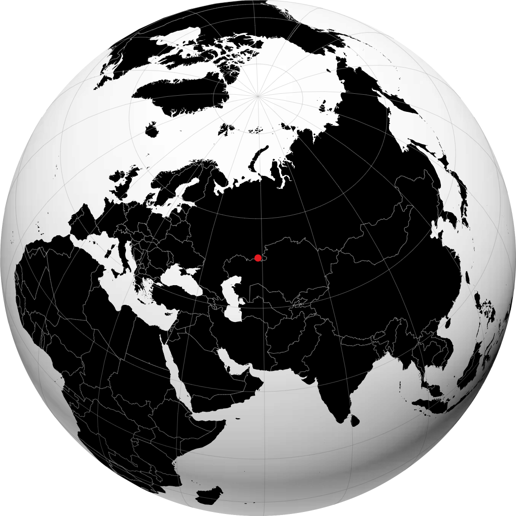 Orsk auf dem Globus