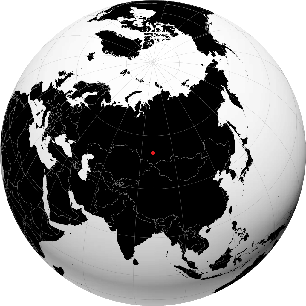 Osinniki auf dem Globus