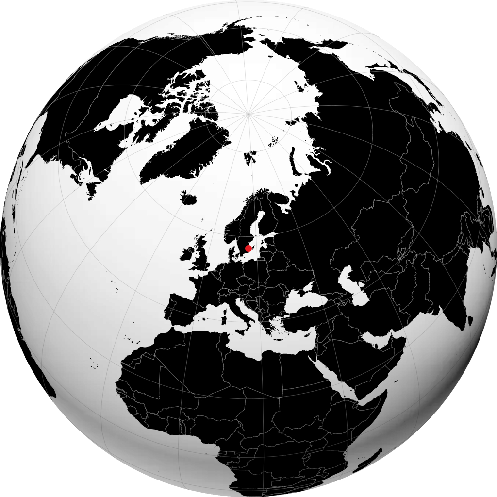 Oskarshamn auf dem Globus