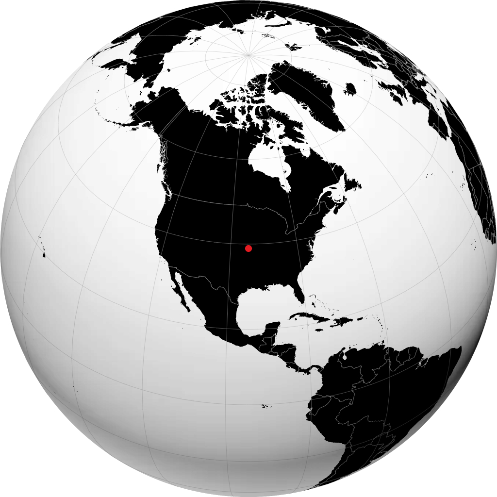 Overland Park auf dem Globus