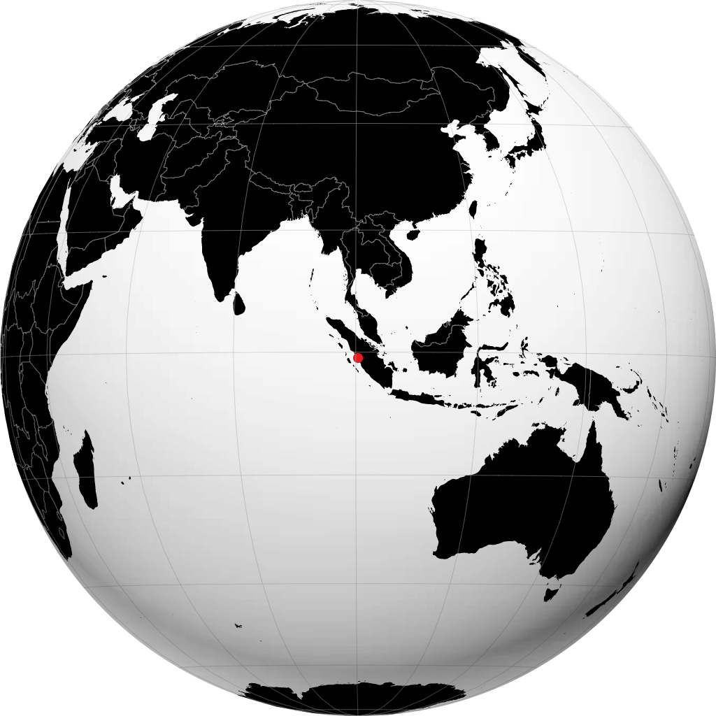 Padang auf dem Globus