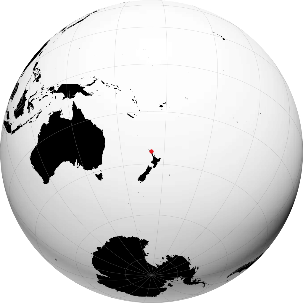 Paihia auf dem Globus