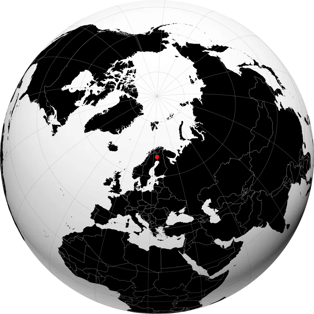 Pajala auf dem Globus
