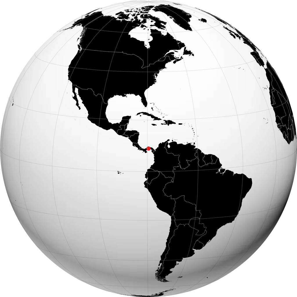 Panama-Stadt auf dem Globus
