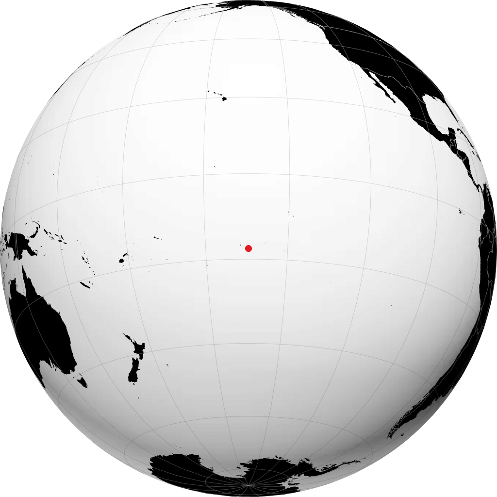 Papeete auf dem Globus