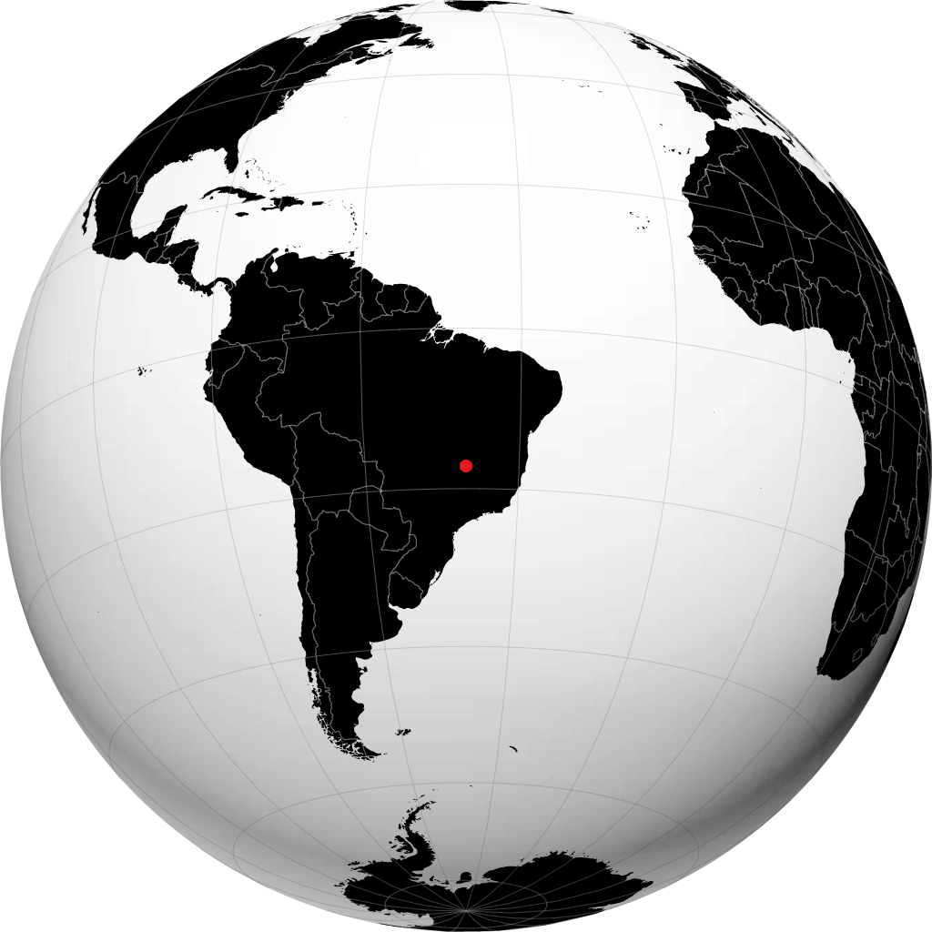 Paracatu auf dem Globus