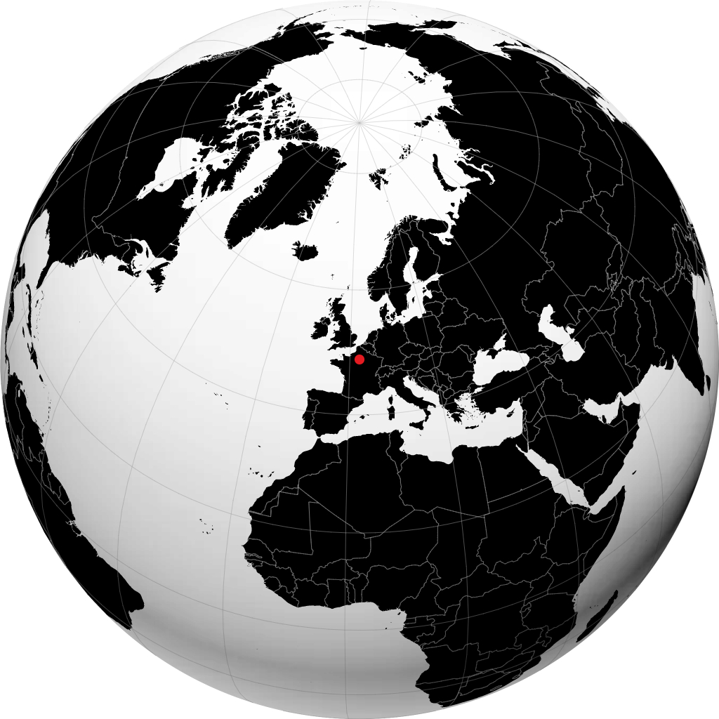 Paris auf dem Globus