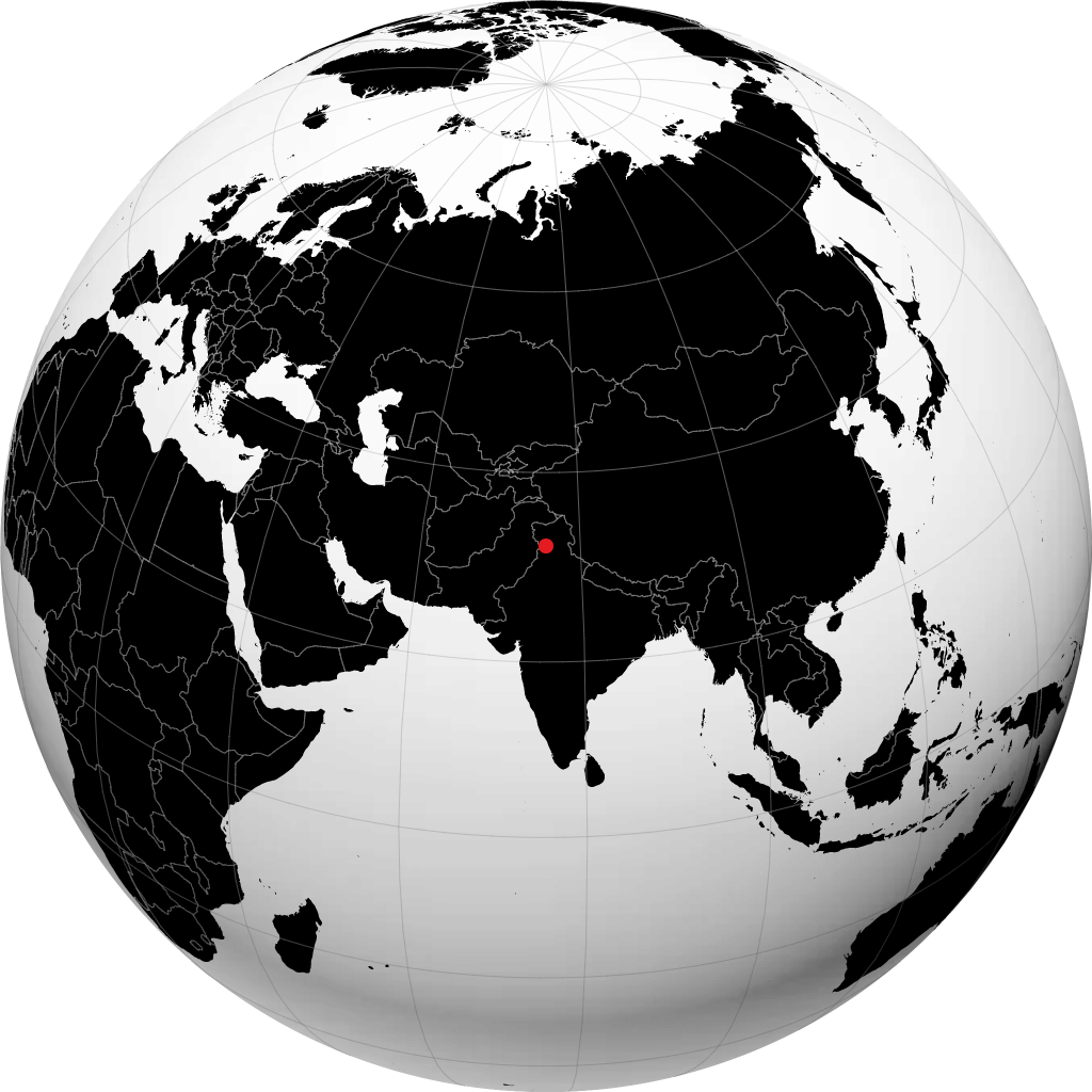 Pathankot auf dem Globus