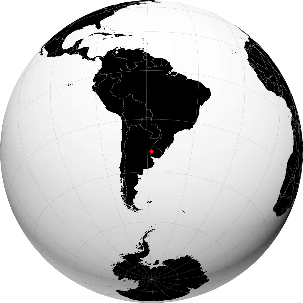 Paysandú auf dem Globus