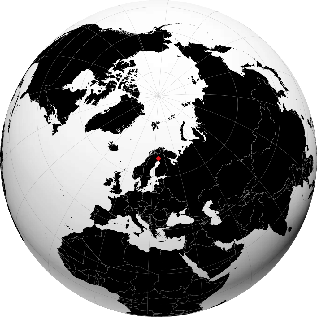 Pello auf dem Globus