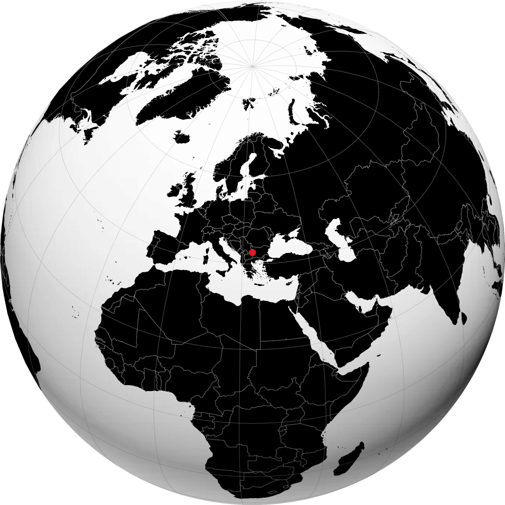 Pernik auf dem Globus