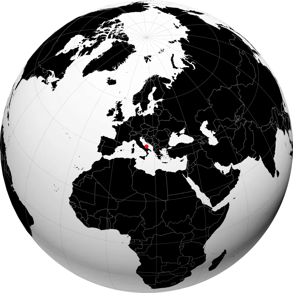 Peschici auf dem Globus