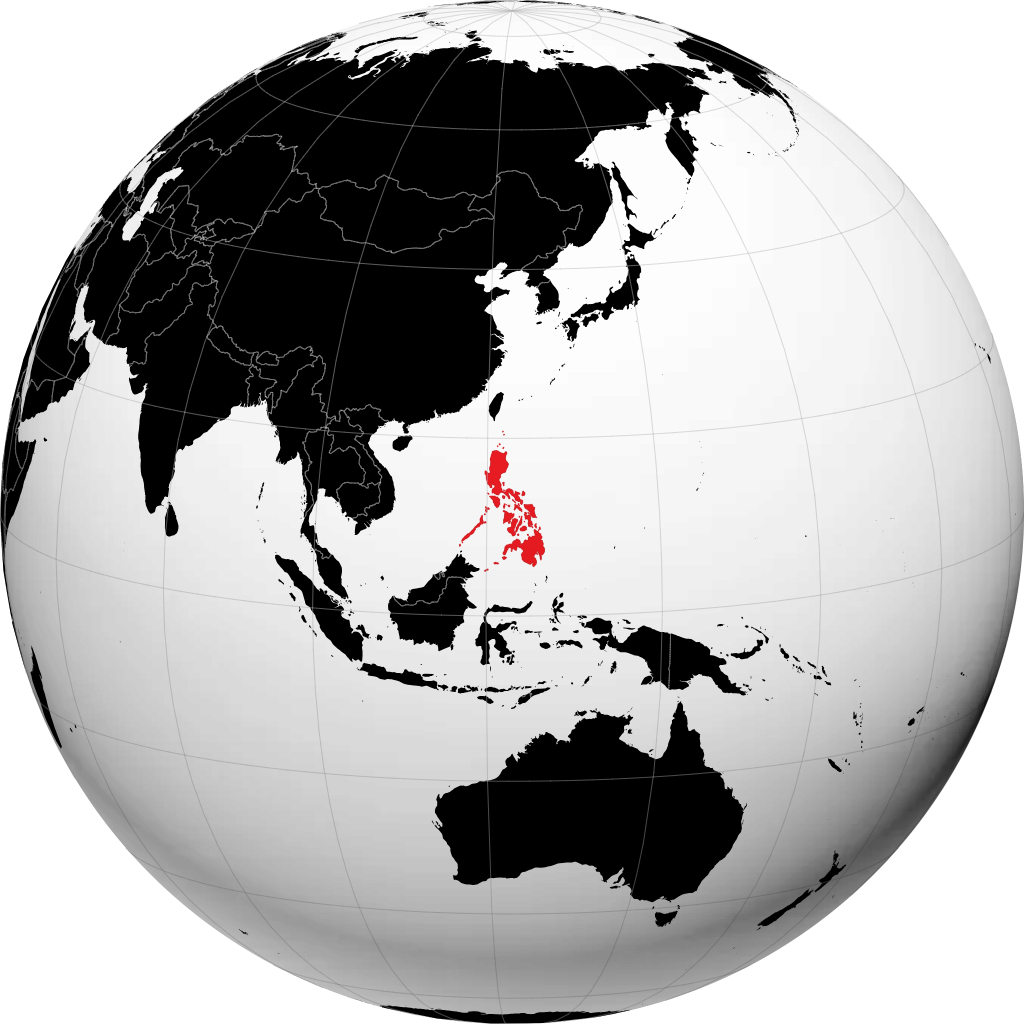 Philippinen auf dem Globus