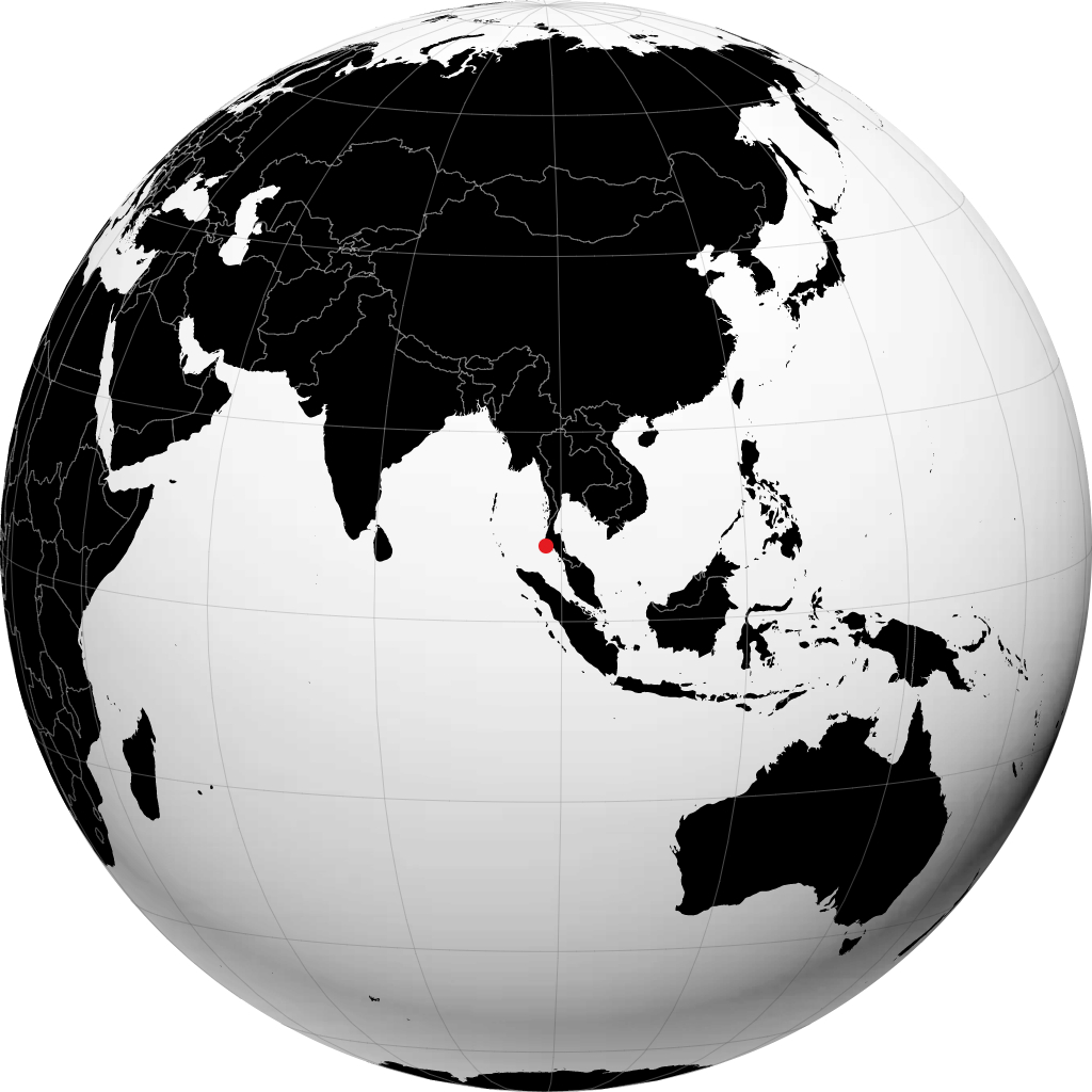 Phuket auf dem Globus