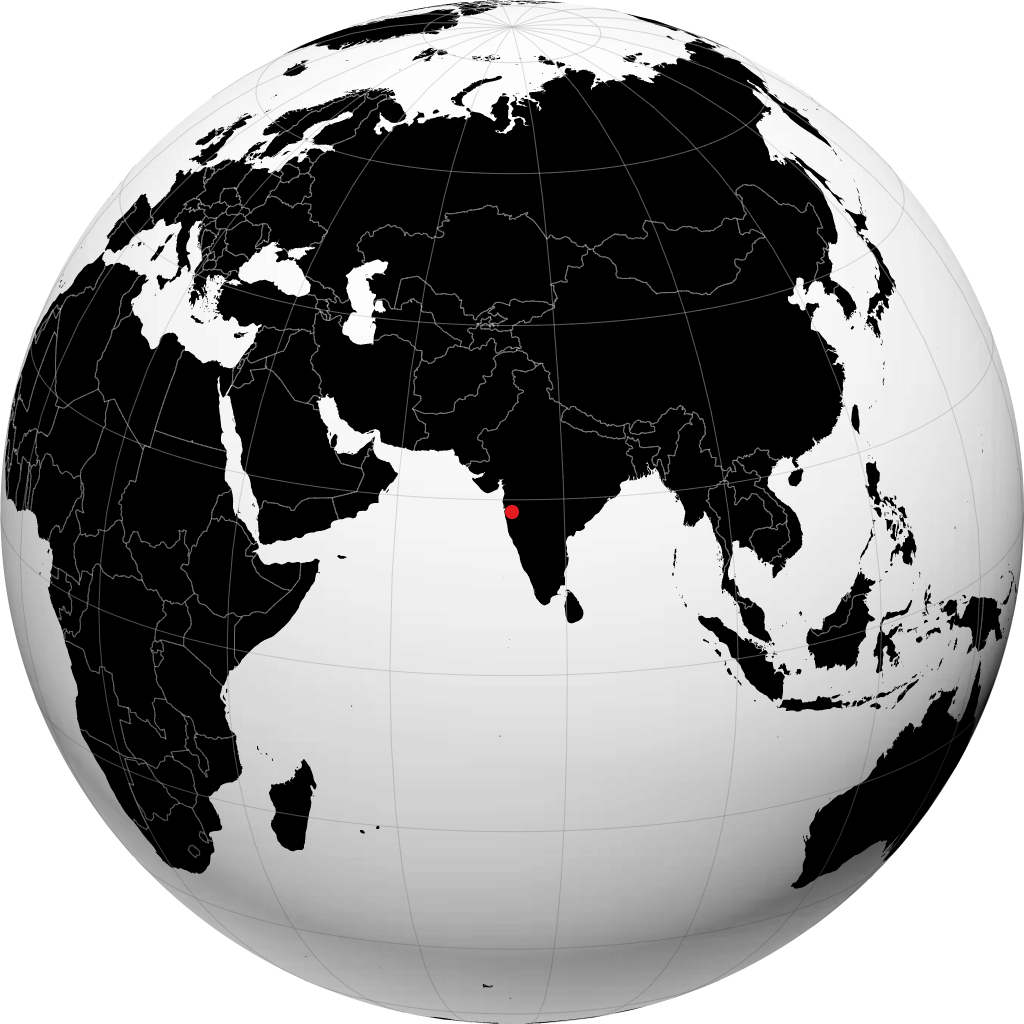 Pimpri-Chinchwad auf dem Globus