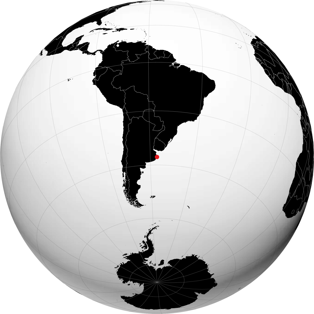 Pinamar auf dem Globus