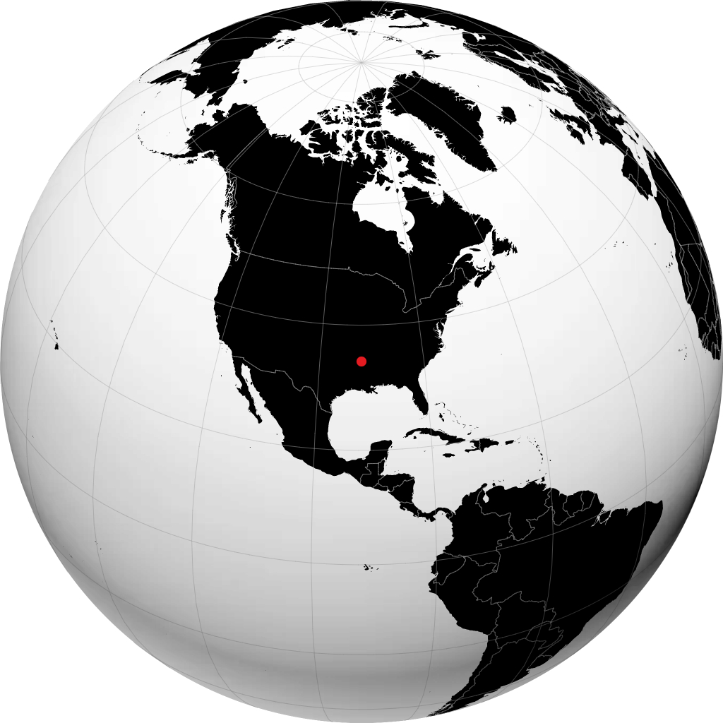 Pine Bluff auf dem Globus