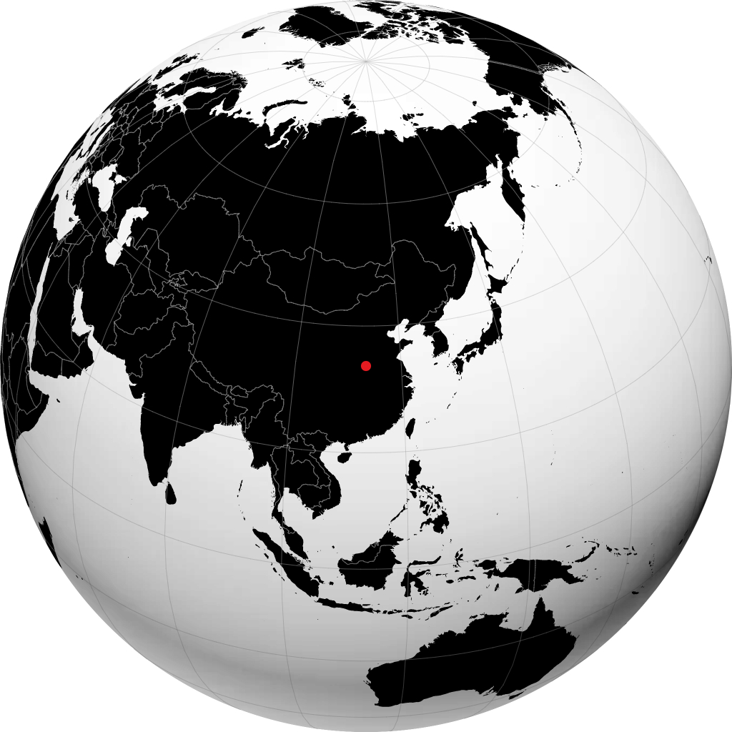 Pingdingshan auf dem Globus
