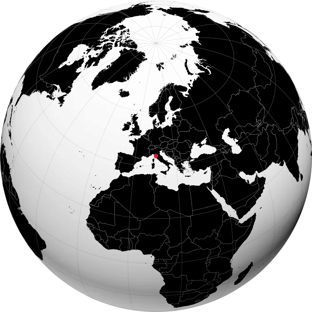 Pisa auf dem Globus