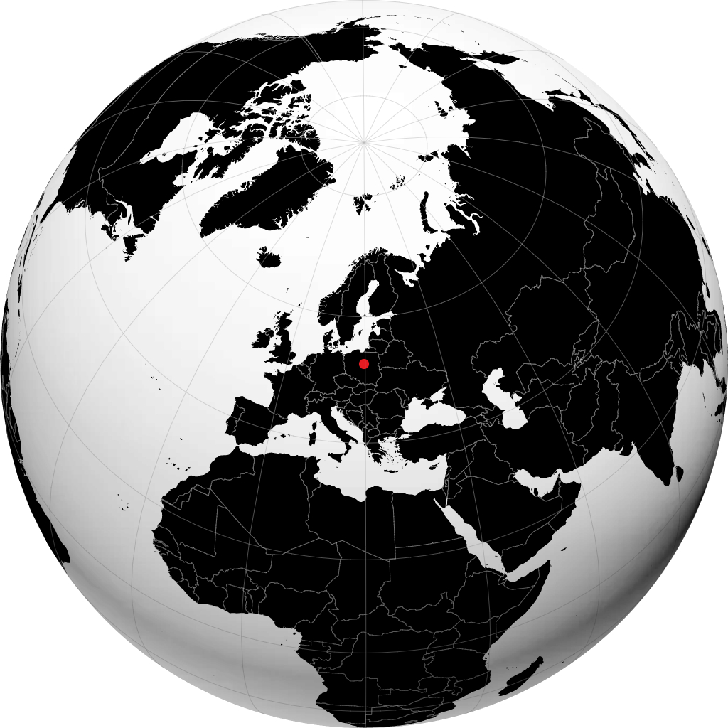 Płock auf dem Globus